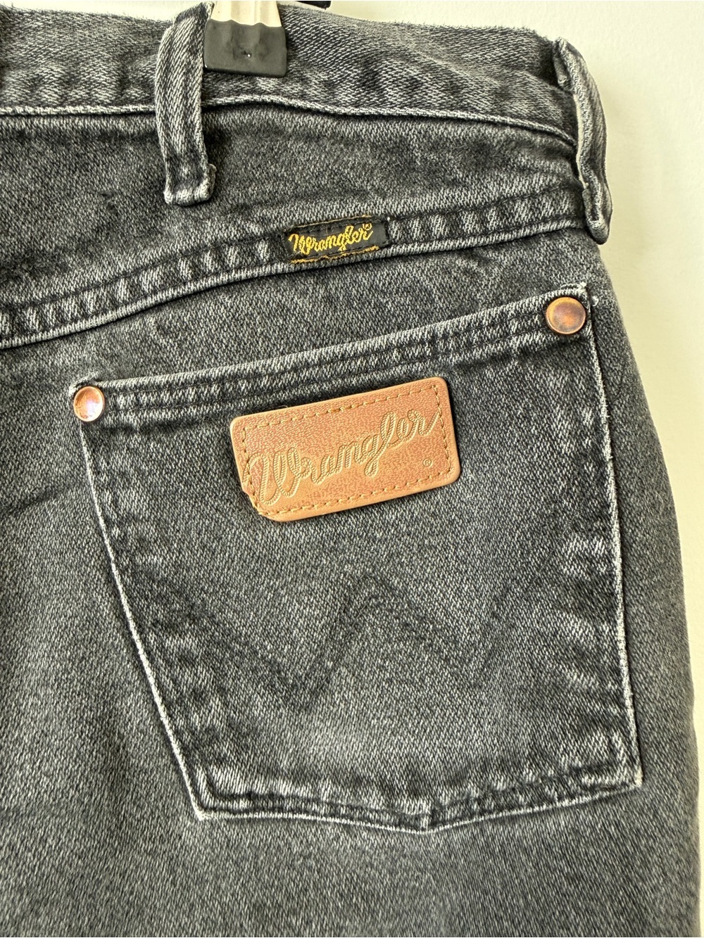 Vintage Y2K 90s Wrangler Black Relaxed Jeans Made in USA Western Rodeo - Picture 4 of 5